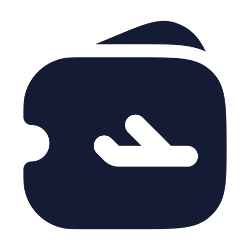 Tickets Plane Icon in Solid Rounded style
