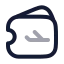 Ticketsplane icon with twotone rounded style