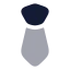 Tie icon with bulk rounded style