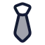 Tie icon with duotone rounded style