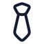 Tie icon with stroke rounded style