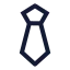 Tie icon with stroke sharp style