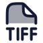 Tiff icon with duotone rounded style