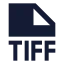 Tiff icon with solid sharp style