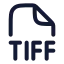 Tiff icon with stroke rounded style