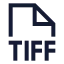 Tiff icon with stroke sharp style