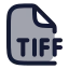 Tiff icon with duotone rounded style