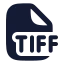 Tiff icon with solid rounded style