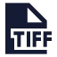 Tiff icon with solid sharp style