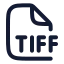 Tiff icon with stroke rounded style