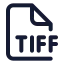 Tiff icon with stroke standard style