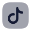 Tiktok icon with bulk rounded style