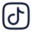 Tiktok icon with stroke rounded style