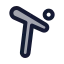 Tiltify icon with duotone rounded style