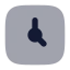 Time icon with bulk rounded style