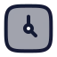 Time icon with duotone rounded style