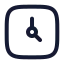 Time icon with stroke rounded style