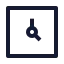 Time icon with stroke sharp style