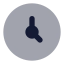 Time icon with bulk rounded style
