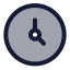 Time icon with duotone rounded style