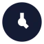 Time icon with solid sharp style