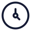 Time icon with stroke rounded style
