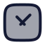 Time icon with duotone rounded style