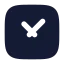 Time icon with solid rounded style