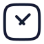 Time icon with stroke rounded style