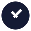 Time icon with solid sharp style