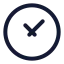 Time icon with stroke rounded style