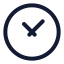Time icon with stroke standard style