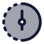 Timehalfpass icon with duotone rounded style