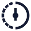 Timehalfpass icon with solid sharp style