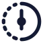 Timehalfpass icon with solid standard style