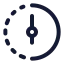 Timehalfpass icon with stroke rounded style