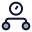Timemanagementcircle icon with duotone standard style