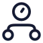 Timemanagementcircle icon with stroke rounded style