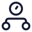 Timemanagementcircle icon with stroke standard style
