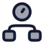 Timemanagement icon with duotone rounded style