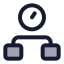 Timemanagement icon with duotone standard style