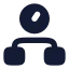Timemanagement icon with solid rounded style