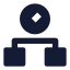 Timemanagement icon with solid sharp style