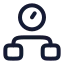 Timemanagement icon with stroke rounded style