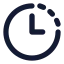 Timequarter icon with solid rounded style