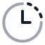 Timequarter icon with twotone rounded style