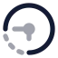 Timequarter icon with bulk rounded style