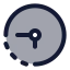 Timequarter icon with duotone rounded style