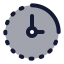Timequarterpass icon with duotone rounded style