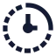 Timequarterpass icon with solid sharp style